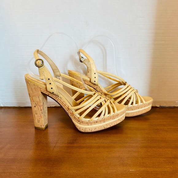 FRYE, Womens Tan Leather Sling back Sandals, 10. - Picture 1 of 7